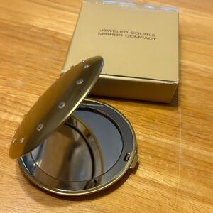 Avon Gold Jeweled Double Compact Mirror